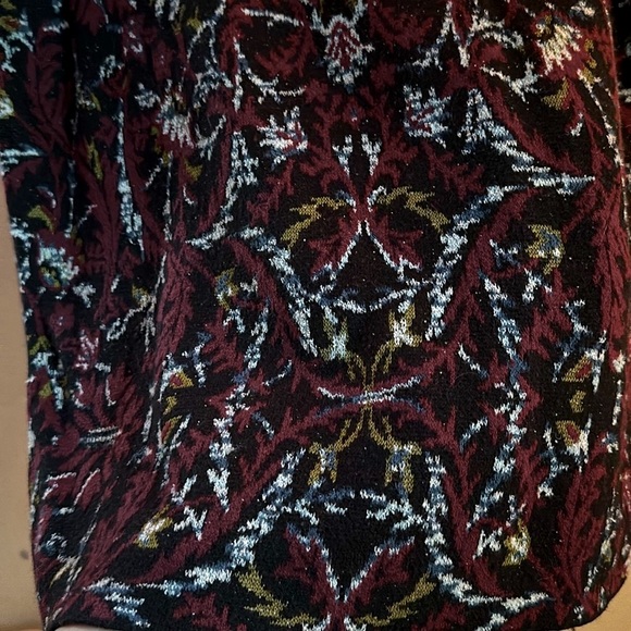 ⭐️J.Jill Sweater Tunic, Jacquard Burgundy & Black, Sz.M, Easy Classy Elegance! 🤩 - Picture 2 of 13